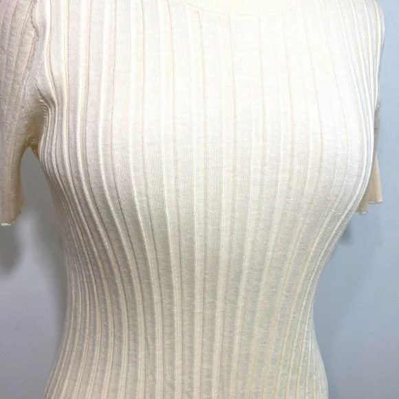 Helmut Lang Fine Ribbed Wool Crewneck Sweater Top Size Large - Picture 2 of 7